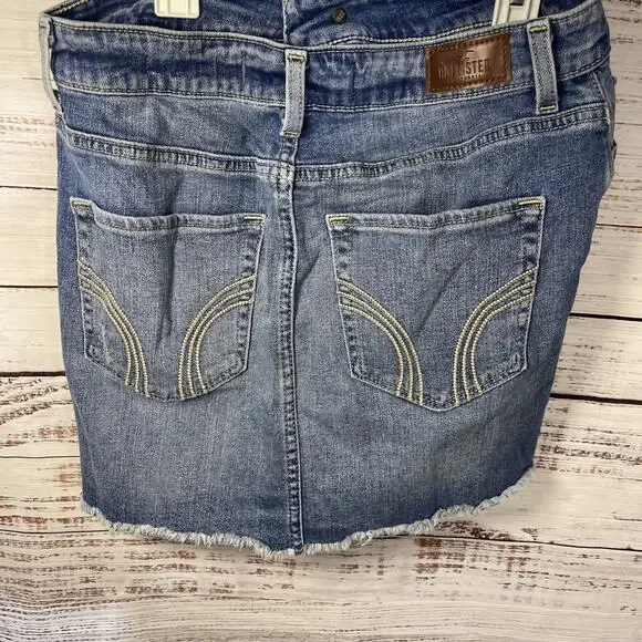 Hollister distressed, high-rise, vintage stretch, mini skirts size 9/29 Y2K - Picture 10 of 15